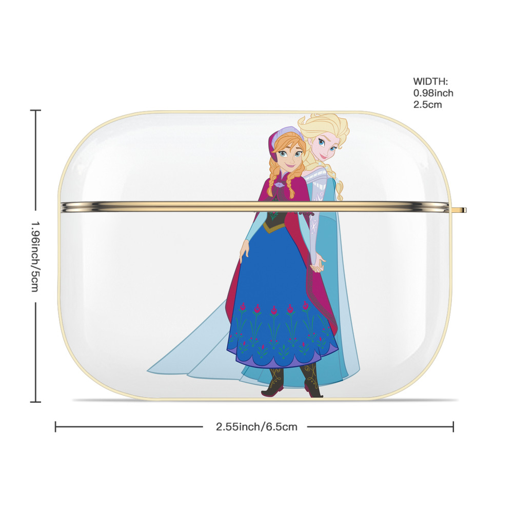 アナと雪の女王 アンナ エルサ Frozen Anna Elsa 【AirPods Pro用】ハードシェル保護ケース｜耐衝撃・防指紋・カラビナ付き商品仕様
