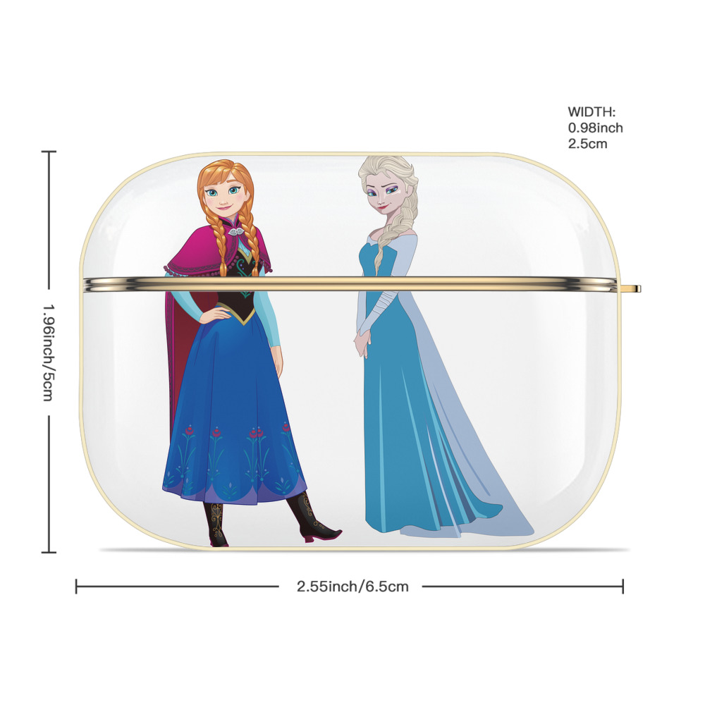 アナと雪の女王 アンナ エルサ Frozen Anna Elsa 【AirPods Pro用】ハードシェル保護ケース｜耐衝撃・防指紋・カラビナ付き商品仕様