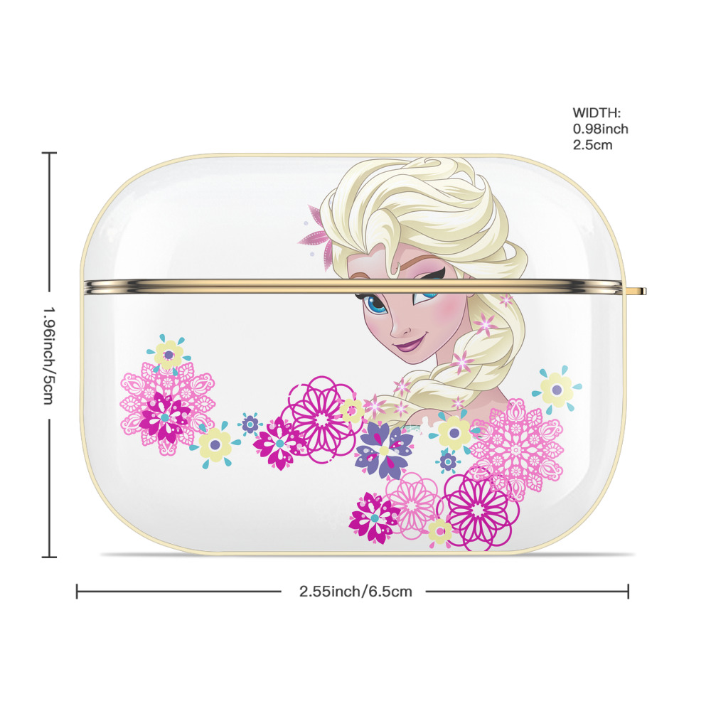 アナと雪の女王 アンナ エルサ Frozen Anna Elsa 【AirPods Pro用】ハードシェル保護ケース｜耐衝撃・防指紋・カラビナ付き商品仕様