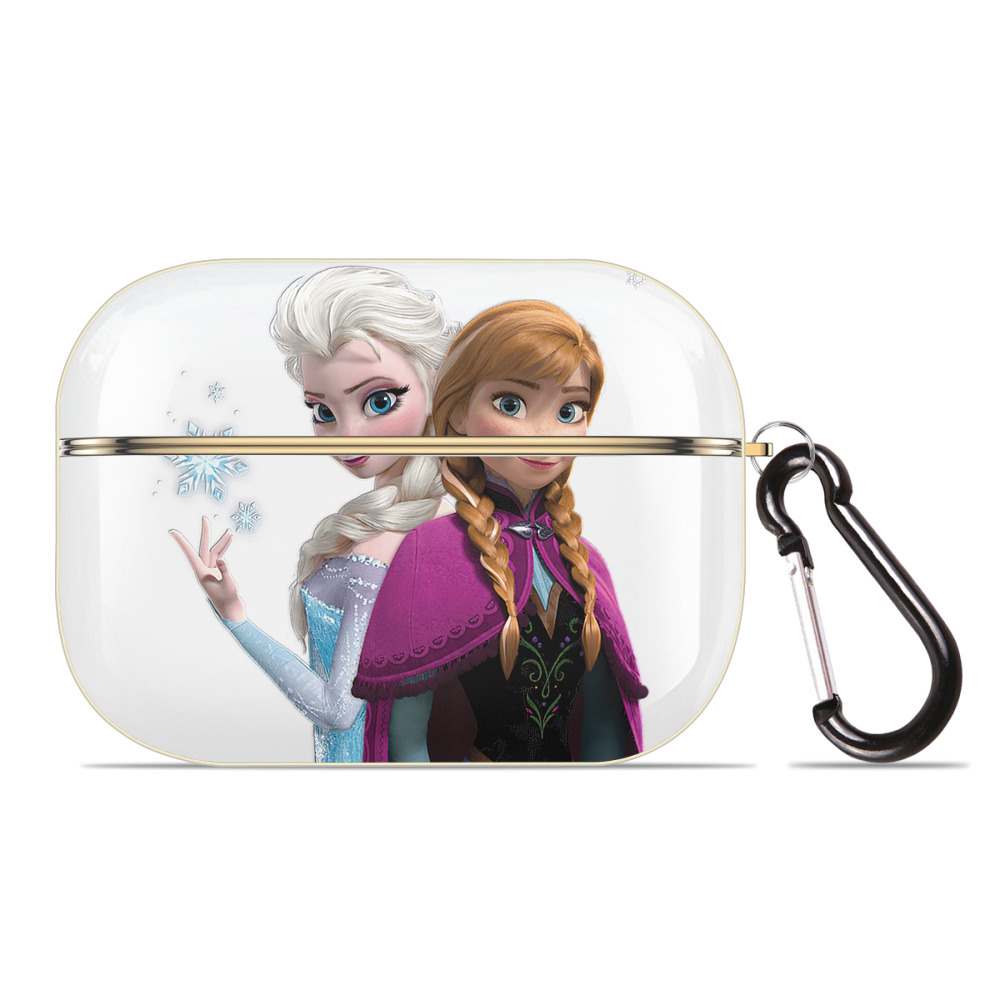 （画像用） アナと雪の女王 アンナ エルサ Frozen Anna Elsa 【AirPods Pro用】ハードシェル保護ケース｜耐衝撃・防指紋・カラビナ付き商品仕様