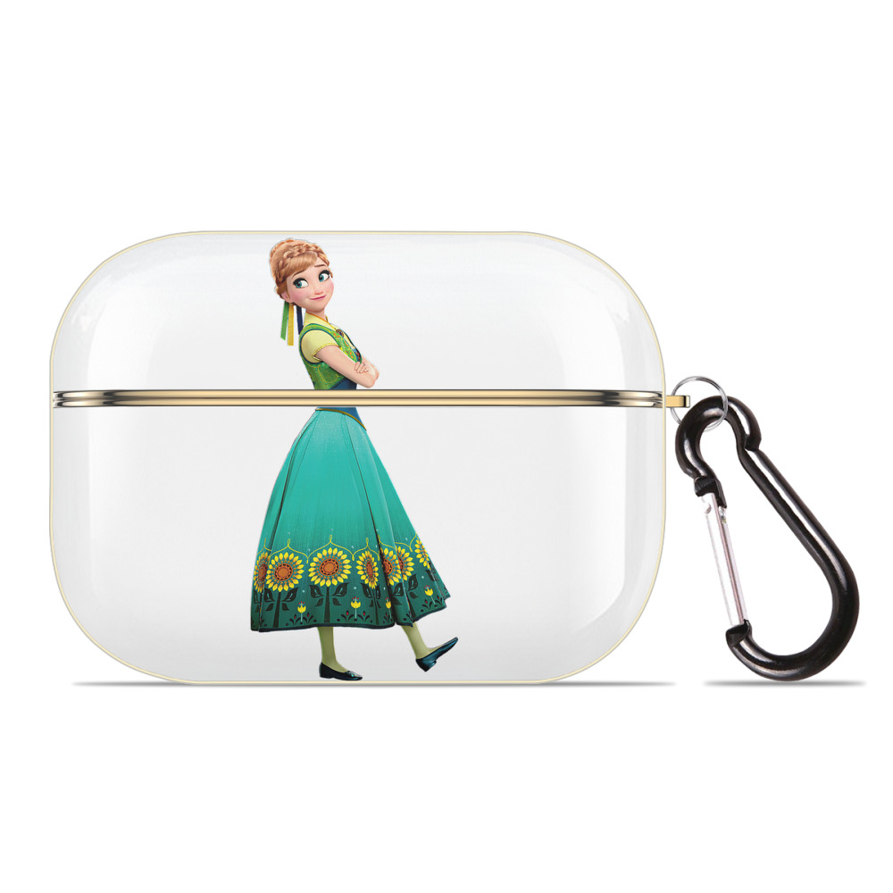 （画像用） アナと雪の女王 アンナ エルサ Frozen Anna Elsa 【AirPods Pro用】ハードシェル保護ケース｜耐衝撃・防指紋・カラビナ付き商品仕様