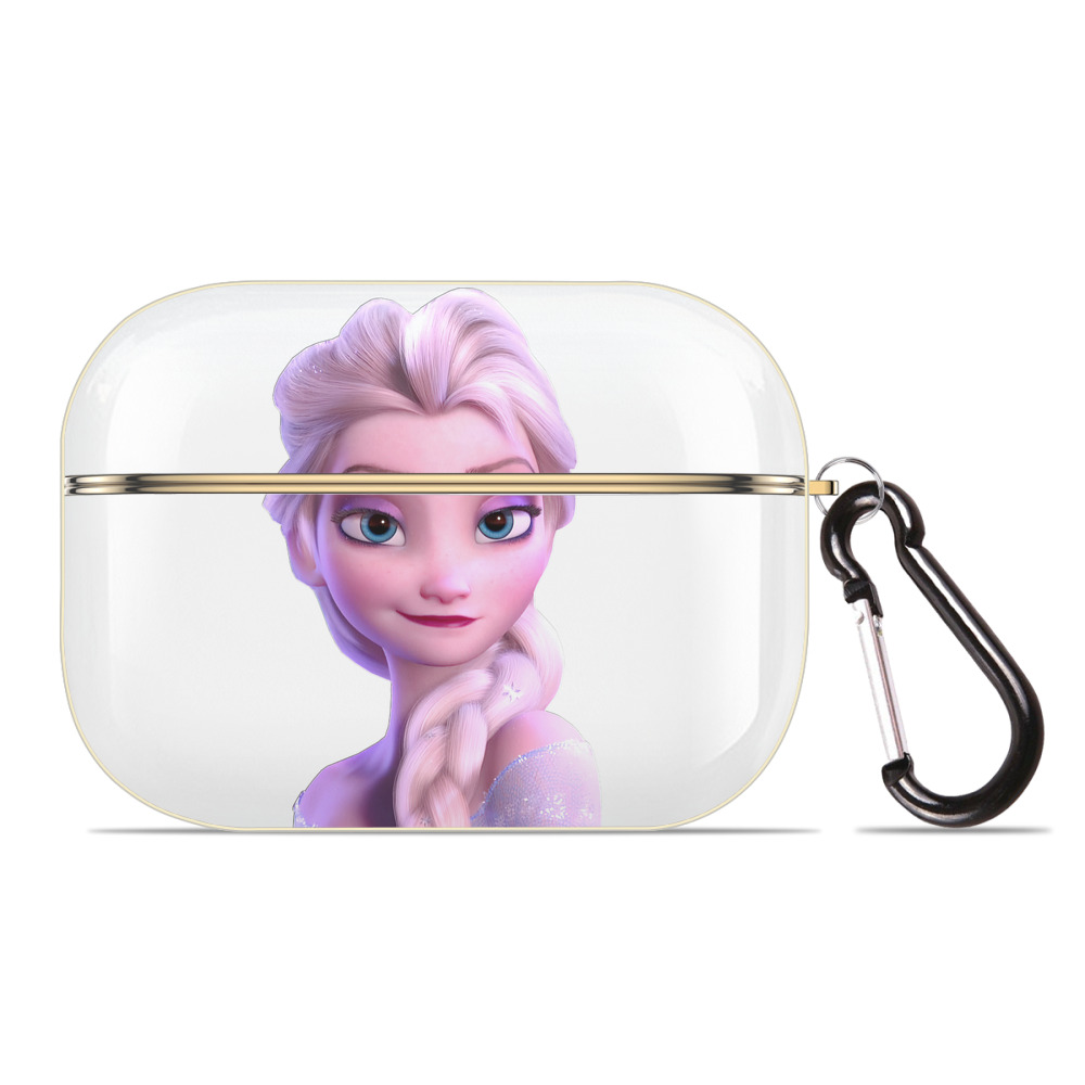 （画像用） アナと雪の女王 アンナ エルサ Frozen Anna Elsa 【AirPods Pro用】ハードシェル保護ケース｜耐衝撃・防指紋・カラビナ付き商品仕様