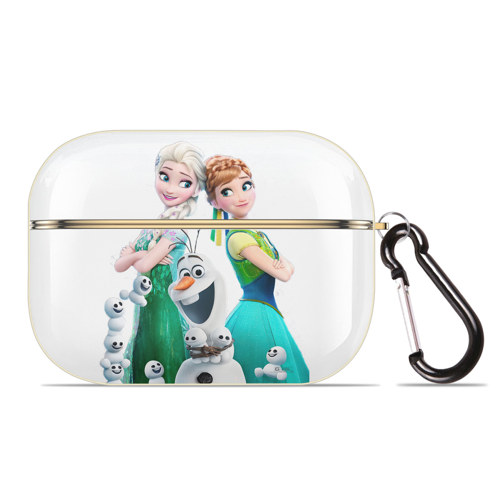 （画像用） アナと雪の女王 アンナ エルサ Frozen Anna Elsa 【AirPods Pro用】ハードシェル保護ケース｜耐衝撃・防指紋・カラビナ付き商品仕様