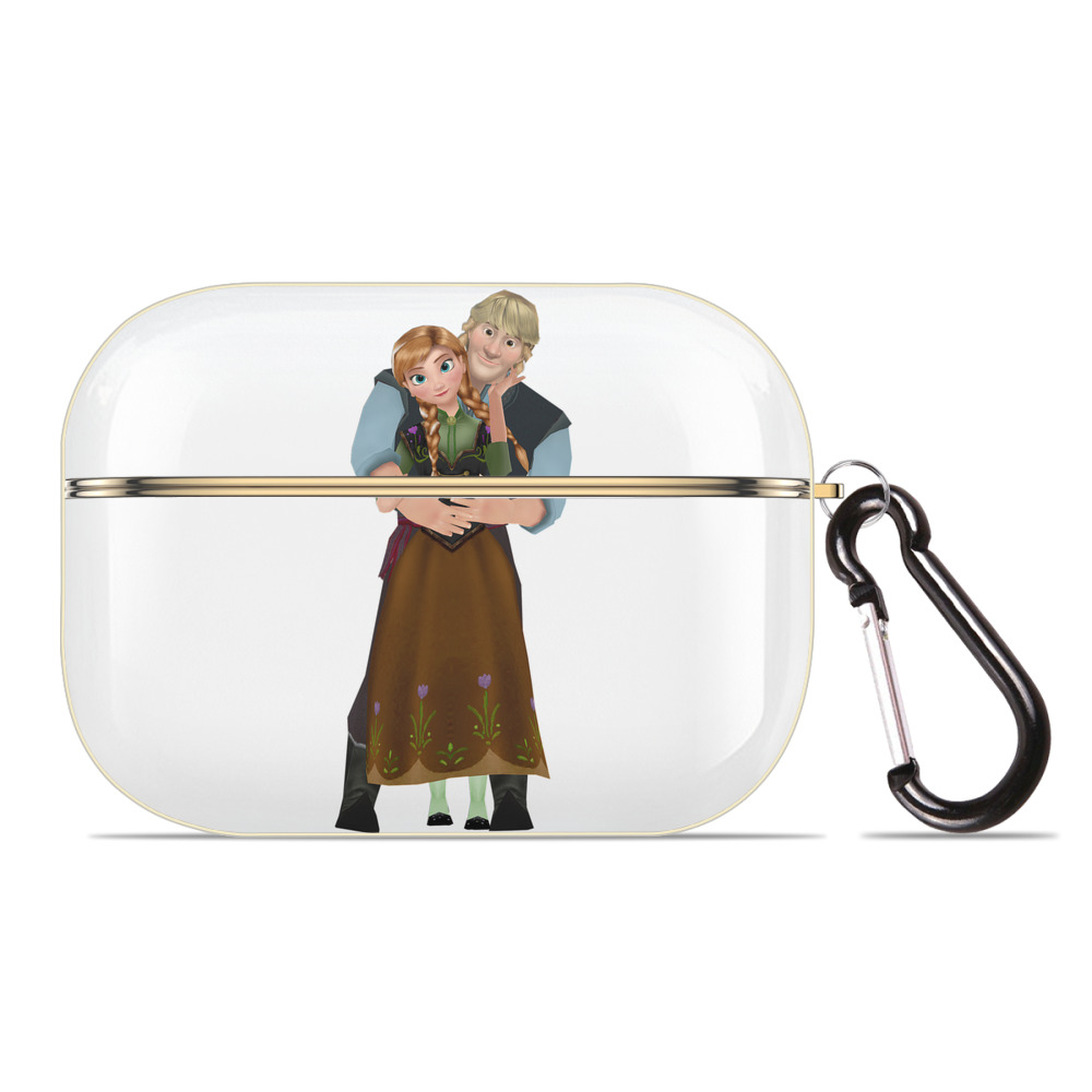 （画像用） アナと雪の女王 アンナ エルサ Frozen Anna Elsa 【AirPods Pro用】ハードシェル保護ケース｜耐衝撃・防指紋・カラビナ付き商品仕様