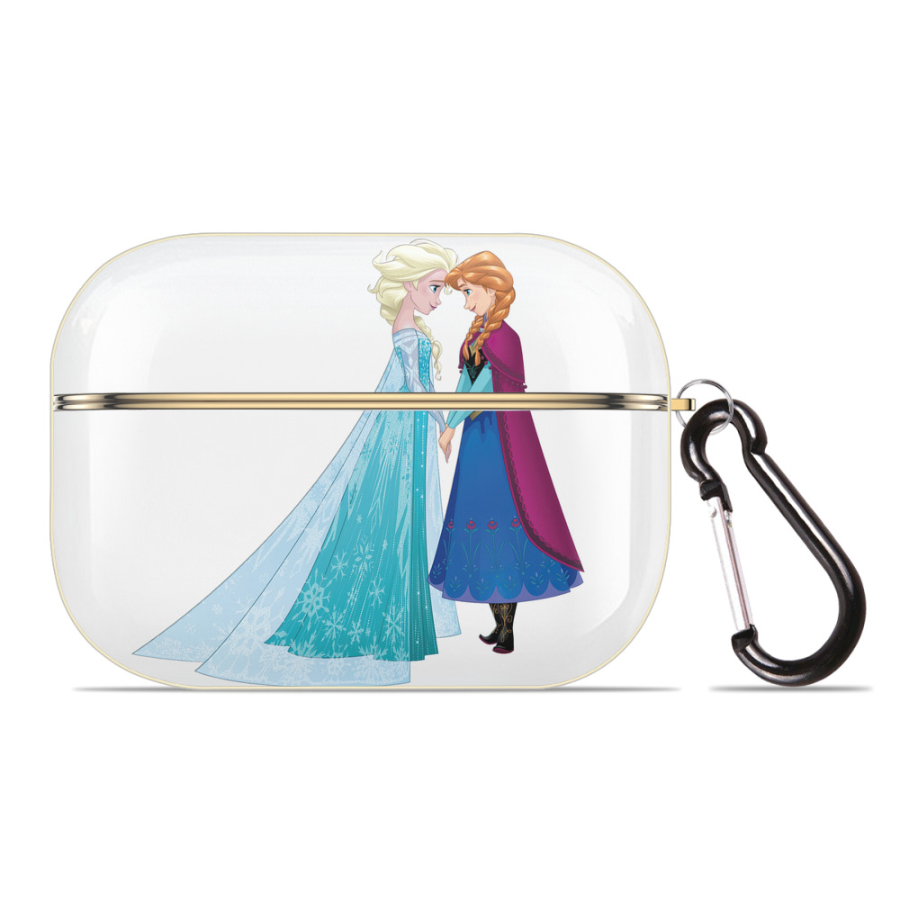 （画像用） アナと雪の女王 アンナ エルサ Frozen Anna Elsa 【AirPods Pro用】ハードシェル保護ケース｜耐衝撃・防指紋・カラビナ付き商品仕様