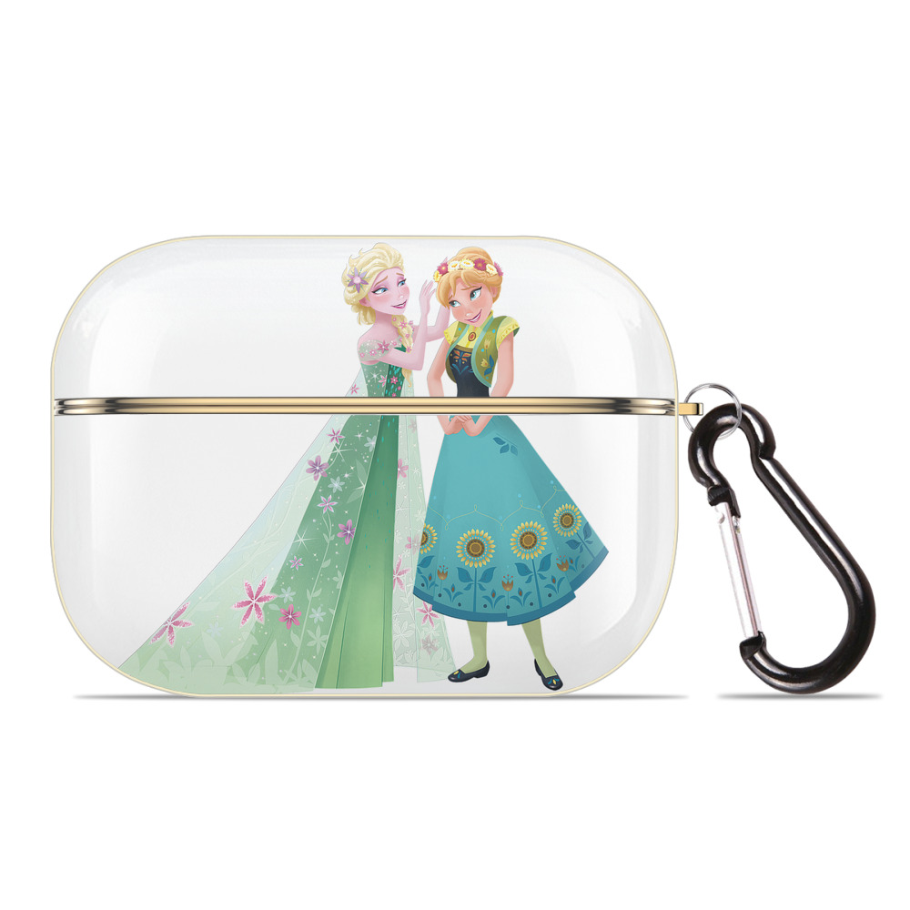 （画像用） アナと雪の女王 アンナ エルサ Frozen Anna Elsa 【AirPods Pro用】ハードシェル保護ケース｜耐衝撃・防指紋・カラビナ付き商品仕様