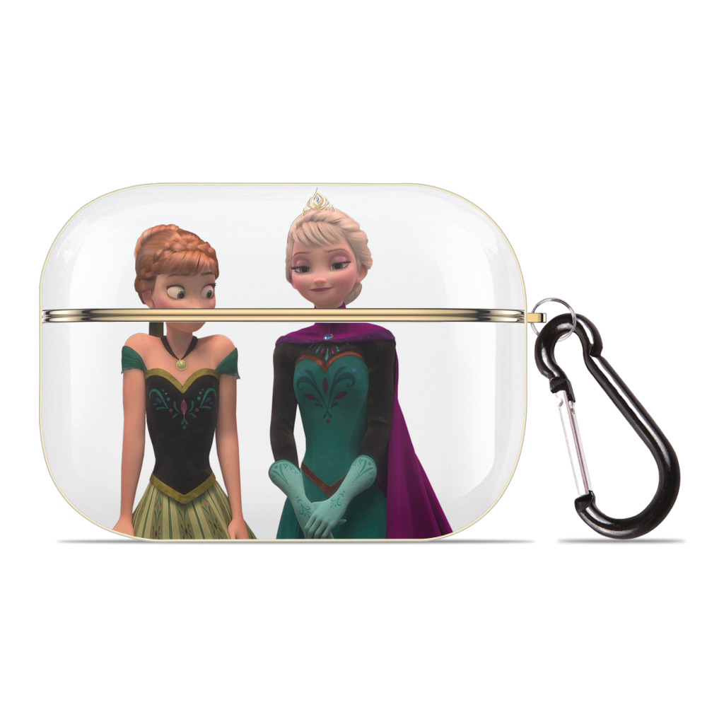 （画像用） アナと雪の女王 アンナ エルサ Frozen Anna Elsa 【AirPods Pro用】ハードシェル保護ケース｜耐衝撃・防指紋・カラビナ付き商品仕様