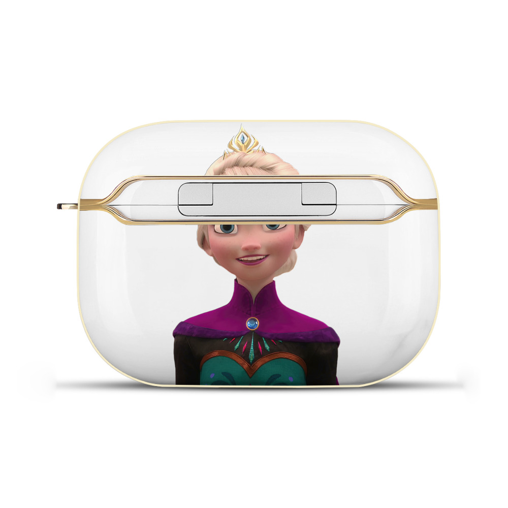 （画像用） アナと雪の女王 アンナ エルサ Frozen Anna Elsa 【AirPods Pro用】ハードシェル保護ケース｜耐衝撃・防指紋・カラビナ付き商品仕様
