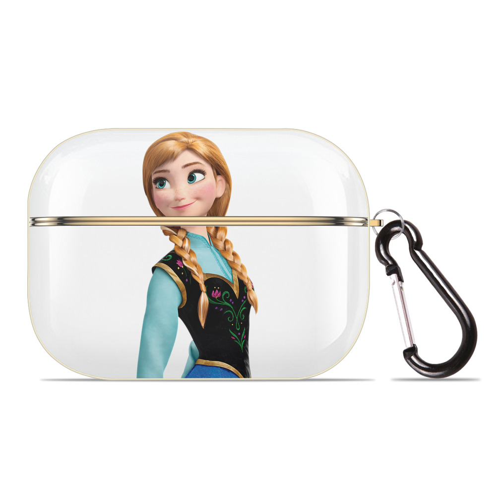（画像用） アナと雪の女王 アンナ エルサ Frozen Anna Elsa 【AirPods Pro用】ハードシェル保護ケース｜耐衝撃・防指紋・カラビナ付き商品仕様