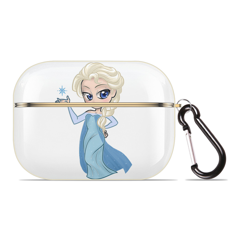 （画像用） アナと雪の女王 アンナ エルサ Frozen Anna Elsa 【AirPods Pro用】ハードシェル保護ケース｜耐衝撃・防指紋・カラビナ付き商品仕様