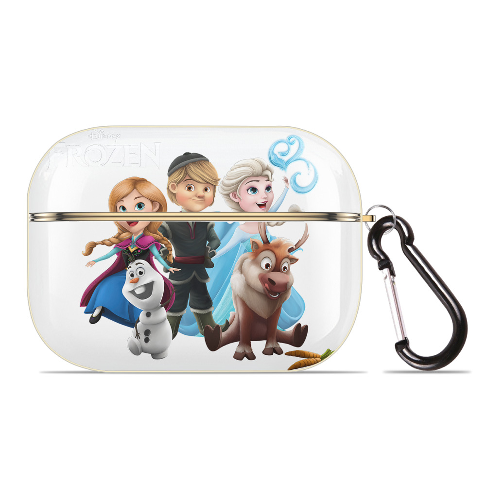 （画像用） アナと雪の女王 アンナ エルサ Frozen Anna Elsa 【AirPods Pro用】ハードシェル保護ケース｜耐衝撃・防指紋・カラビナ付き商品仕様