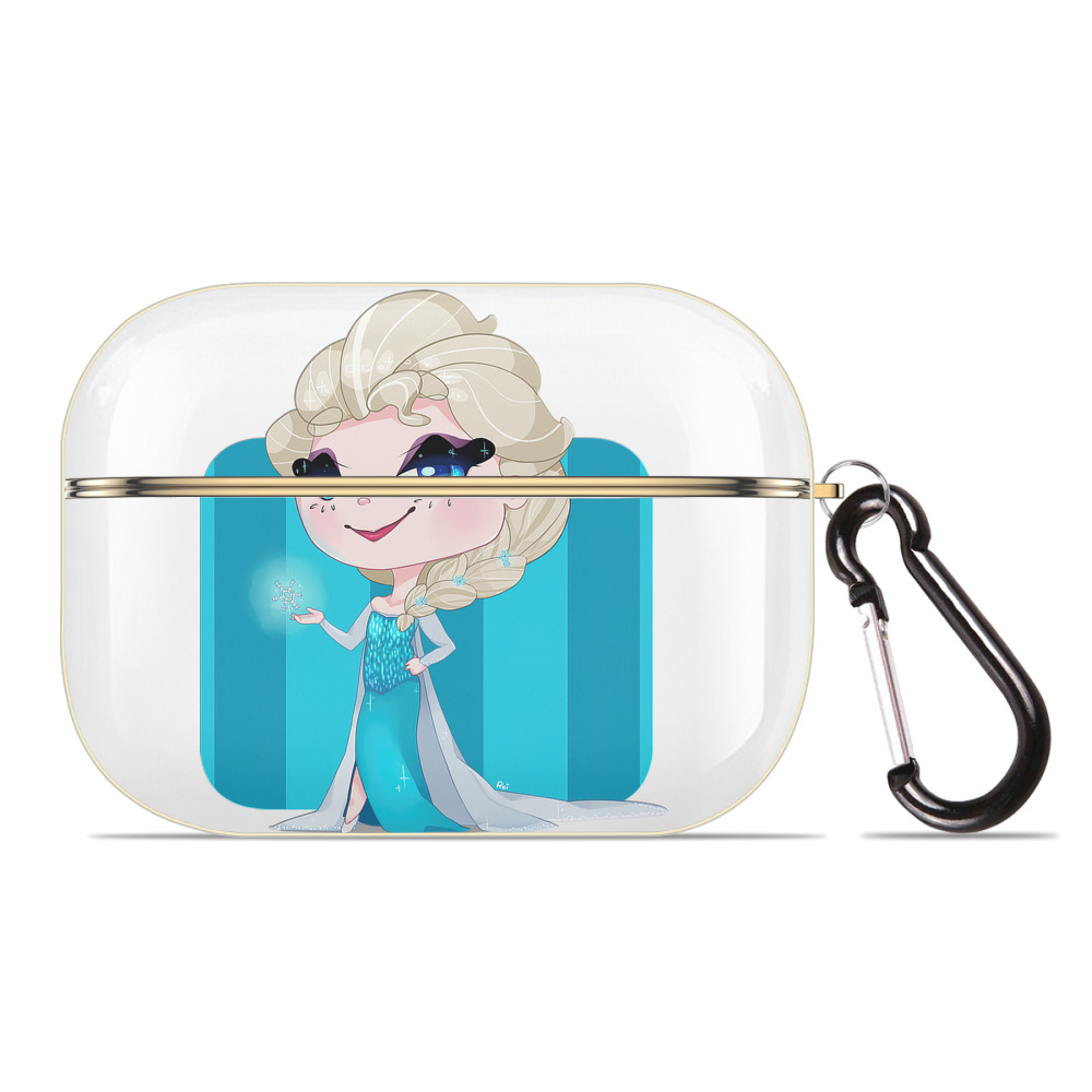 （画像用） アナと雪の女王 アンナ エルサ Frozen Anna Elsa 【AirPods Pro用】ハードシェル保護ケース｜耐衝撃・防指紋・カラビナ付き商品仕様