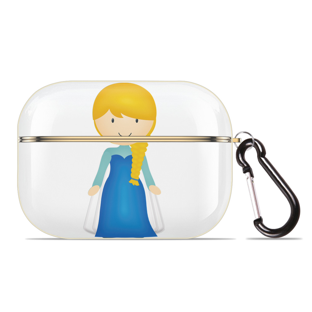 （画像用） アナと雪の女王 アンナ エルサ Frozen Anna Elsa 【AirPods Pro用】ハードシェル保護ケース｜耐衝撃・防指紋・カラビナ付き商品仕様