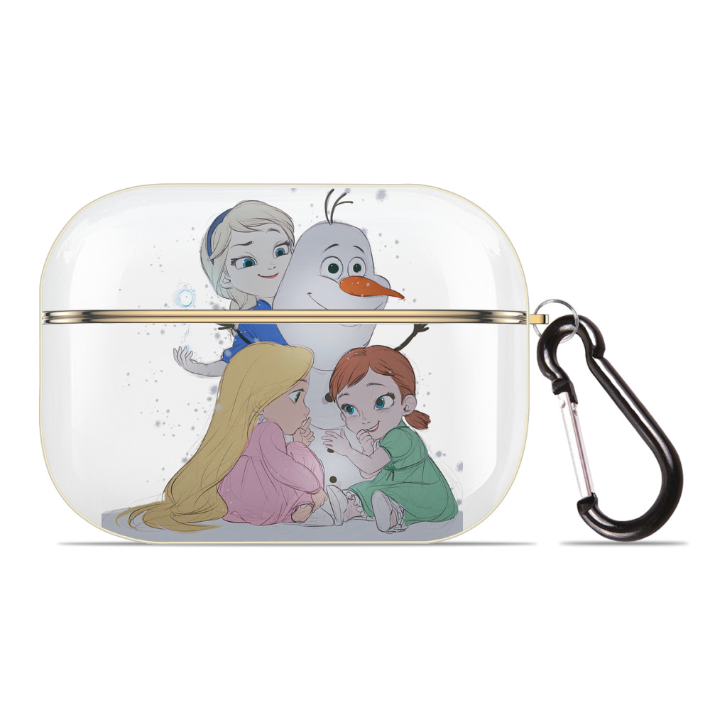 （画像用） アナと雪の女王 アンナ エルサ Frozen Anna Elsa 【AirPods Pro用】ハードシェル保護ケース｜耐衝撃・防指紋・カラビナ付き商品仕様