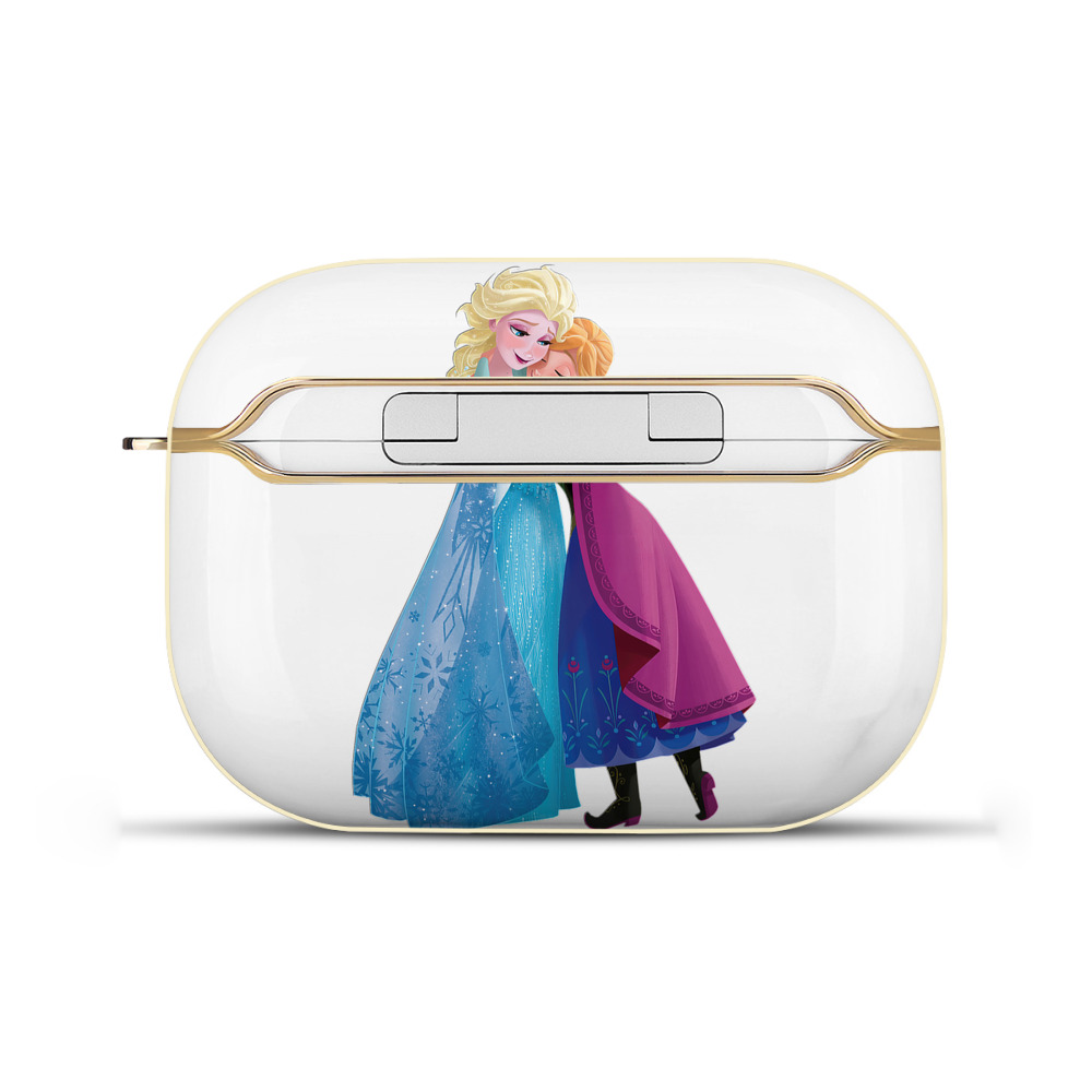 （画像用） アナと雪の女王 アンナ エルサ Frozen Anna Elsa 【AirPods Pro用】ハードシェル保護ケース｜耐衝撃・防指紋・カラビナ付き商品仕様