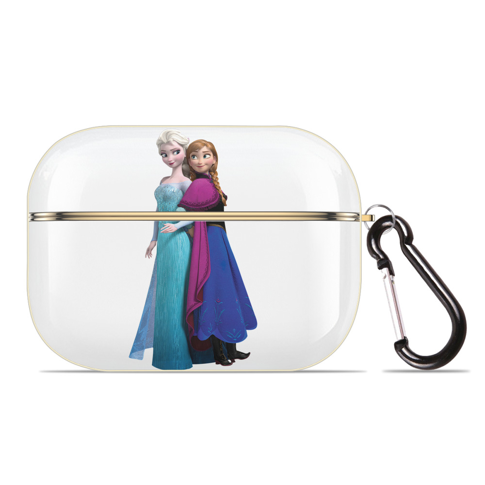 （画像用） アナと雪の女王 アンナ エルサ Frozen Anna Elsa 【AirPods Pro用】ハードシェル保護ケース｜耐衝撃・防指紋・カラビナ付き商品仕様