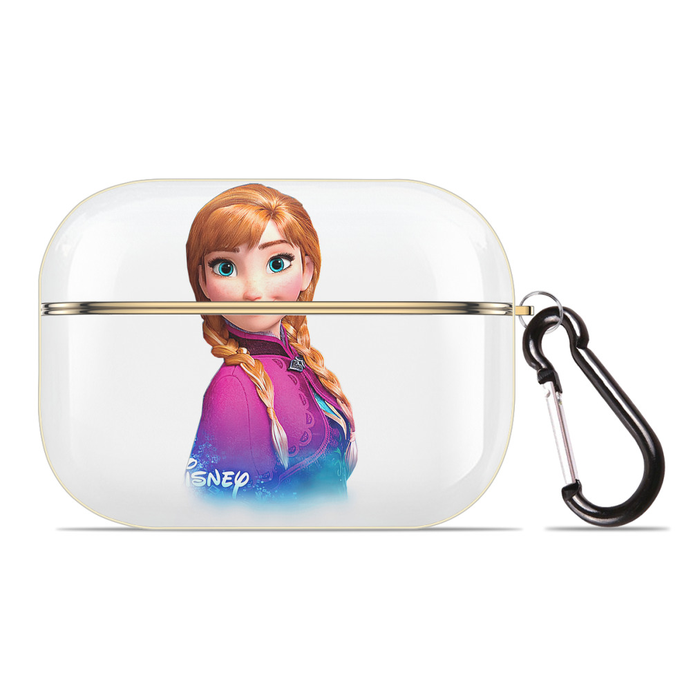 （画像用） アナと雪の女王 アンナ エルサ Frozen Anna Elsa 【AirPods Pro用】ハードシェル保護ケース｜耐衝撃・防指紋・カラビナ付き商品仕様