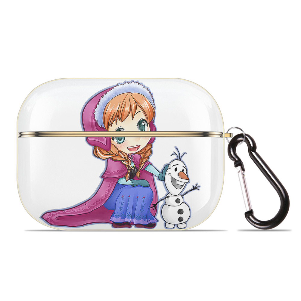 （画像用） アナと雪の女王 アンナ エルサ Frozen Anna Elsa 【AirPods Pro用】ハードシェル保護ケース｜耐衝撃・防指紋・カラビナ付き商品仕様