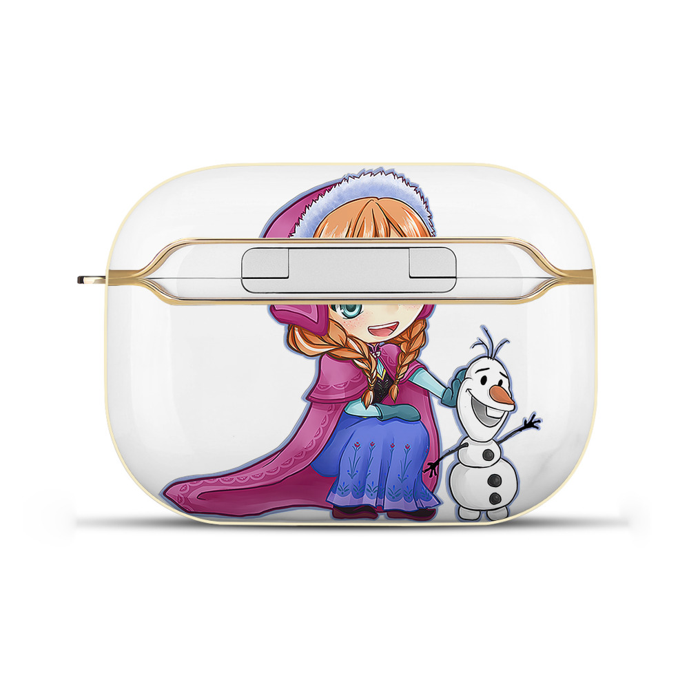 （画像用） アナと雪の女王 アンナ エルサ Frozen Anna Elsa 【AirPods Pro用】ハードシェル保護ケース｜耐衝撃・防指紋・カラビナ付き商品仕様