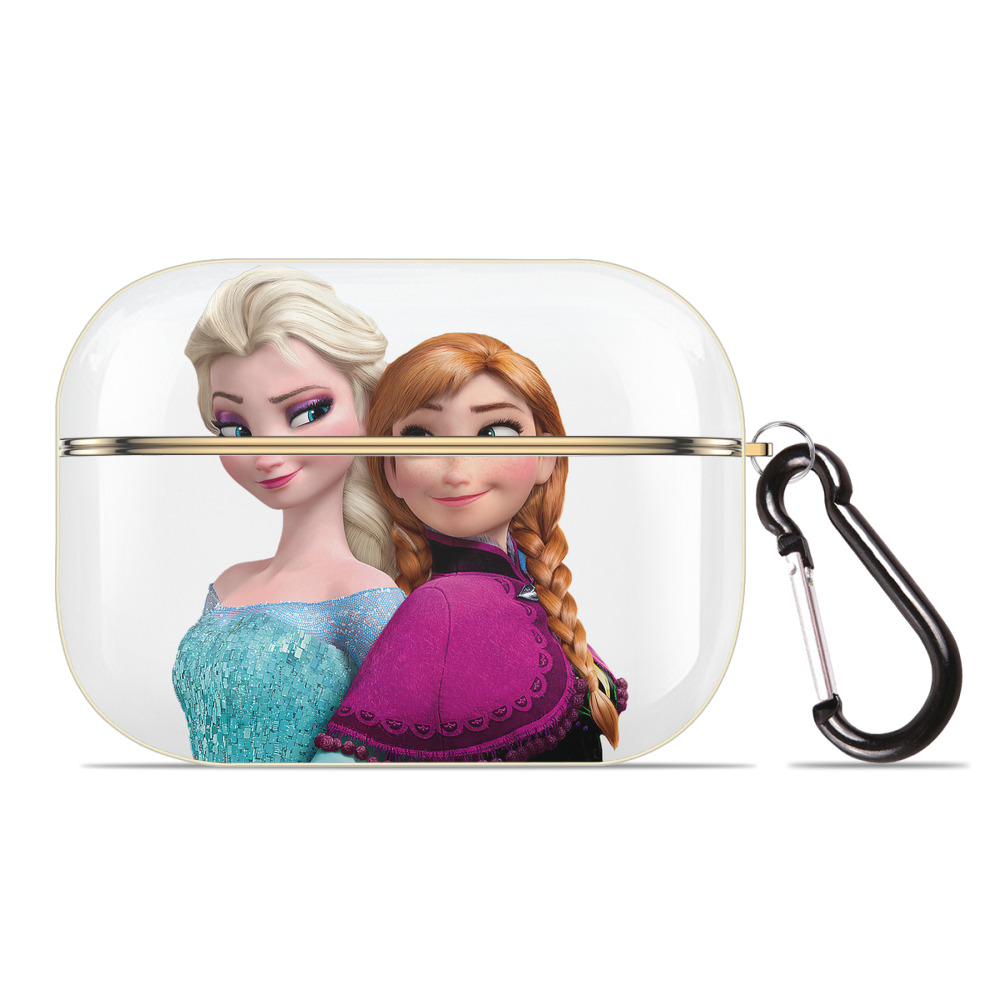 （画像用） アナと雪の女王 アンナ エルサ Frozen Anna Elsa 【AirPods Pro用】ハードシェル保護ケース｜耐衝撃・防指紋・カラビナ付き商品仕様