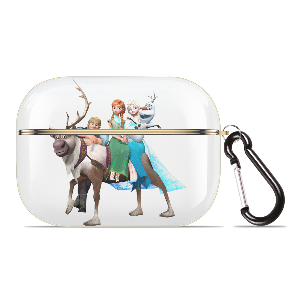 （画像用） アナと雪の女王 アンナ エルサ Frozen Anna Elsa 【AirPods Pro用】ハードシェル保護ケース｜耐衝撃・防指紋・カラビナ付き商品仕様