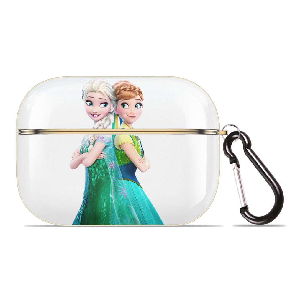 （画像用） アナと雪の女王 アンナ エルサ Frozen Anna Elsa 【AirPods Pro用】ハードシェル保護ケース｜耐衝撃・防指紋・カラビナ付き商品仕様