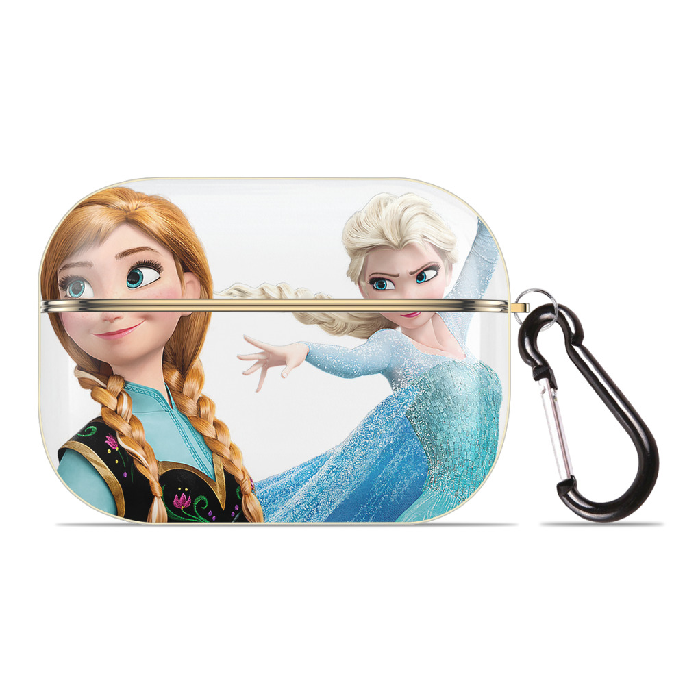 （画像用） アナと雪の女王 アンナ エルサ Frozen Anna Elsa 【AirPods Pro用】ハードシェル保護ケース｜耐衝撃・防指紋・カラビナ付き商品仕様