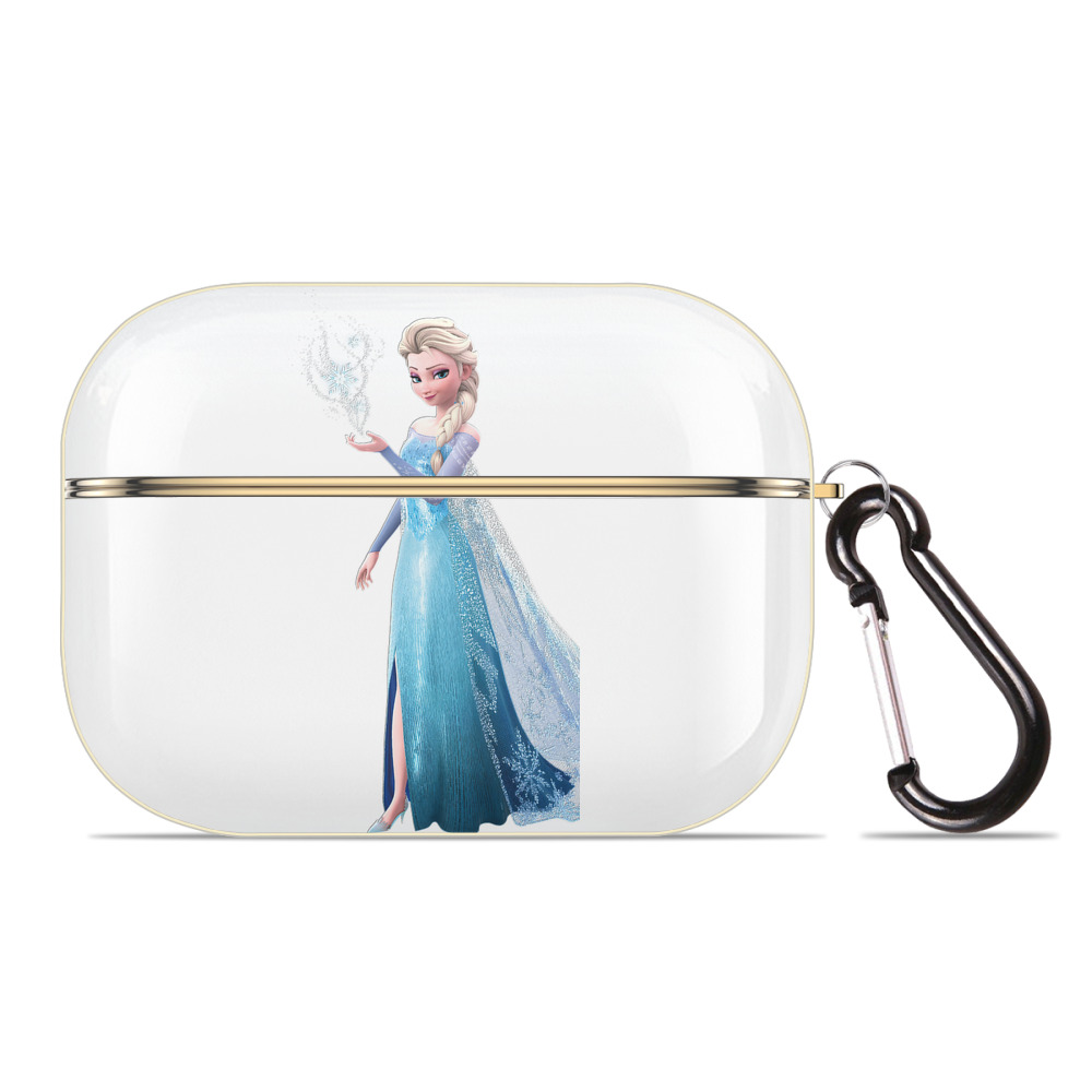 （画像用） アナと雪の女王 アンナ エルサ Frozen Anna Elsa 【AirPods Pro用】ハードシェル保護ケース｜耐衝撃・防指紋・カラビナ付き商品仕様