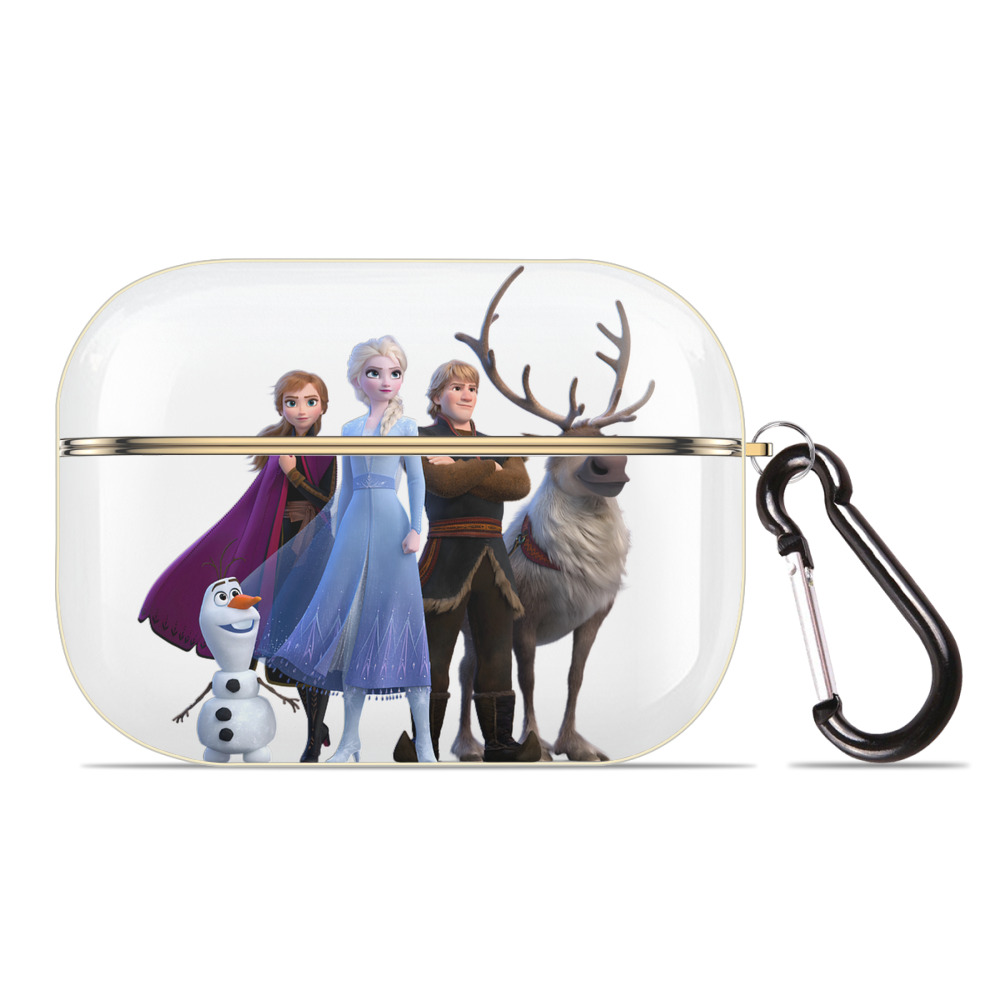 （画像用） アナと雪の女王 アンナ エルサ Frozen Anna Elsa 【AirPods Pro用】ハードシェル保護ケース｜耐衝撃・防指紋・カラビナ付き商品仕様