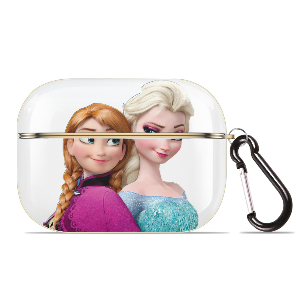 （画像用） アナと雪の女王 アンナ エルサ Frozen Anna Elsa 【AirPods Pro用】ハードシェル保護ケース｜耐衝撃・防指紋・カラビナ付き商品仕様