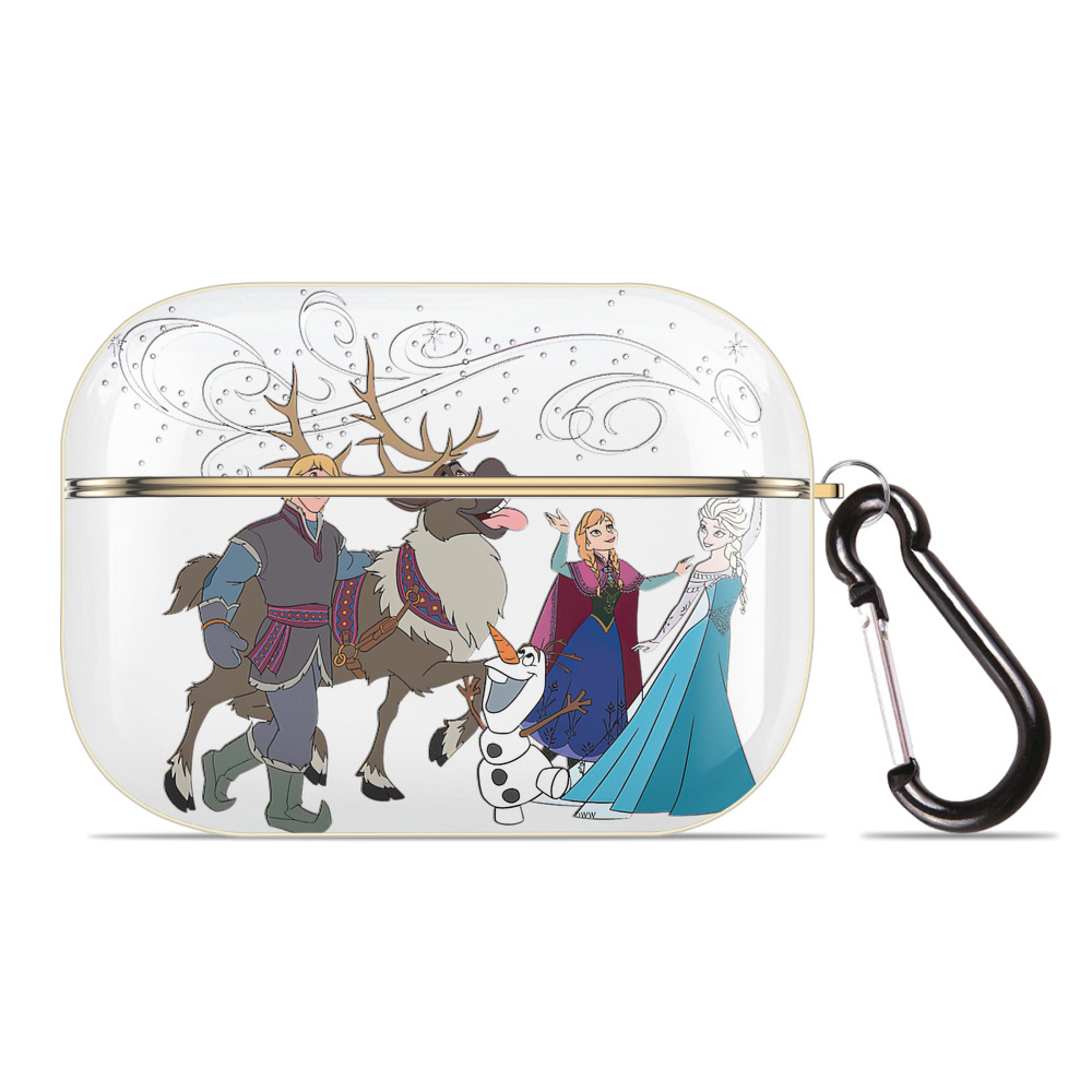 （画像用） アナと雪の女王 アンナ エルサ Frozen Anna Elsa 【AirPods Pro用】ハードシェル保護ケース｜耐衝撃・防指紋・カラビナ付き商品仕様