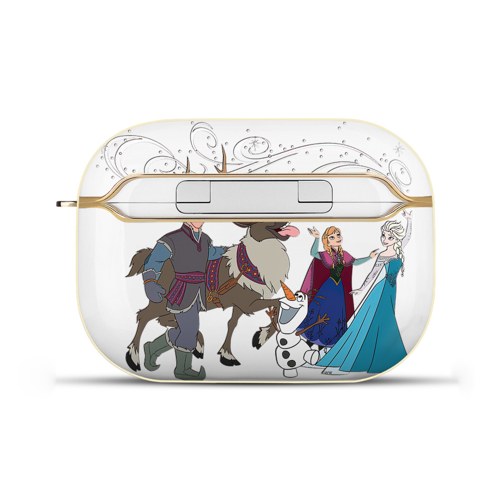 （画像用） アナと雪の女王 アンナ エルサ Frozen Anna Elsa 【AirPods Pro用】ハードシェル保護ケース｜耐衝撃・防指紋・カラビナ付き商品仕様