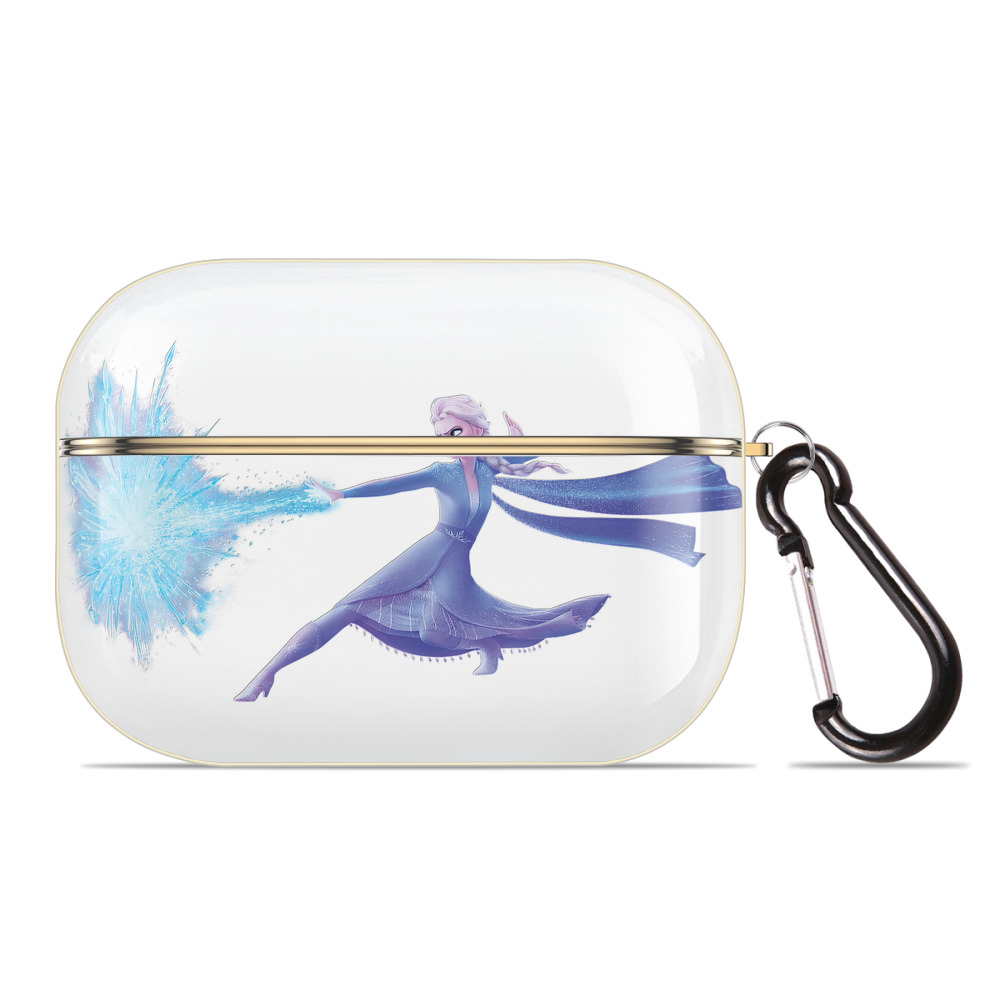 （画像用） アナと雪の女王 アンナ エルサ Frozen Anna Elsa 【AirPods Pro用】ハードシェル保護ケース｜耐衝撃・防指紋・カラビナ付き商品仕様