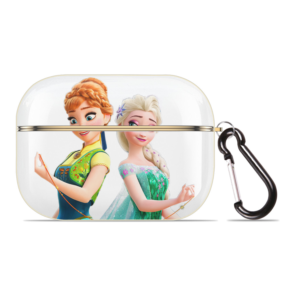 （画像用） アナと雪の女王 アンナ エルサ Frozen Anna Elsa 【AirPods Pro用】ハードシェル保護ケース｜耐衝撃・防指紋・カラビナ付き商品仕様