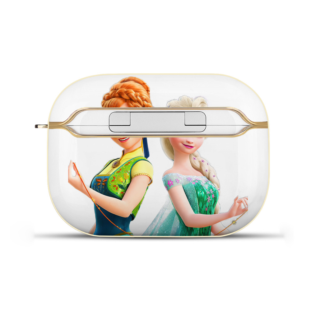 （画像用） アナと雪の女王 アンナ エルサ Frozen Anna Elsa 【AirPods Pro用】ハードシェル保護ケース｜耐衝撃・防指紋・カラビナ付き商品仕様