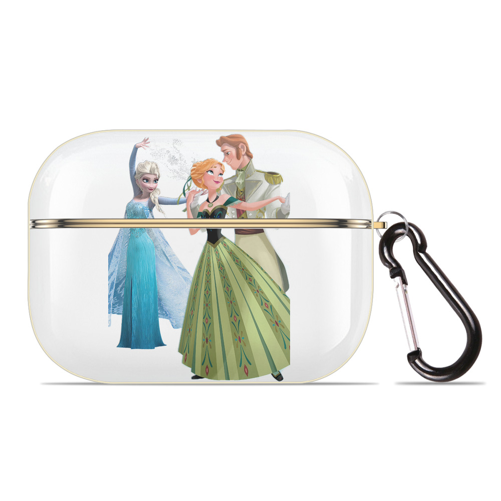 （画像用） アナと雪の女王 アンナ エルサ Frozen Anna Elsa 【AirPods Pro用】ハードシェル保護ケース｜耐衝撃・防指紋・カラビナ付き商品仕様