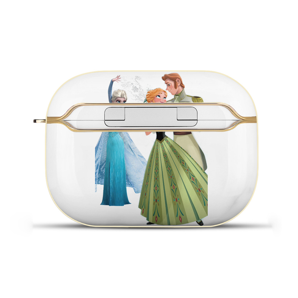 （画像用） アナと雪の女王 アンナ エルサ Frozen Anna Elsa 【AirPods Pro用】ハードシェル保護ケース｜耐衝撃・防指紋・カラビナ付き商品仕様