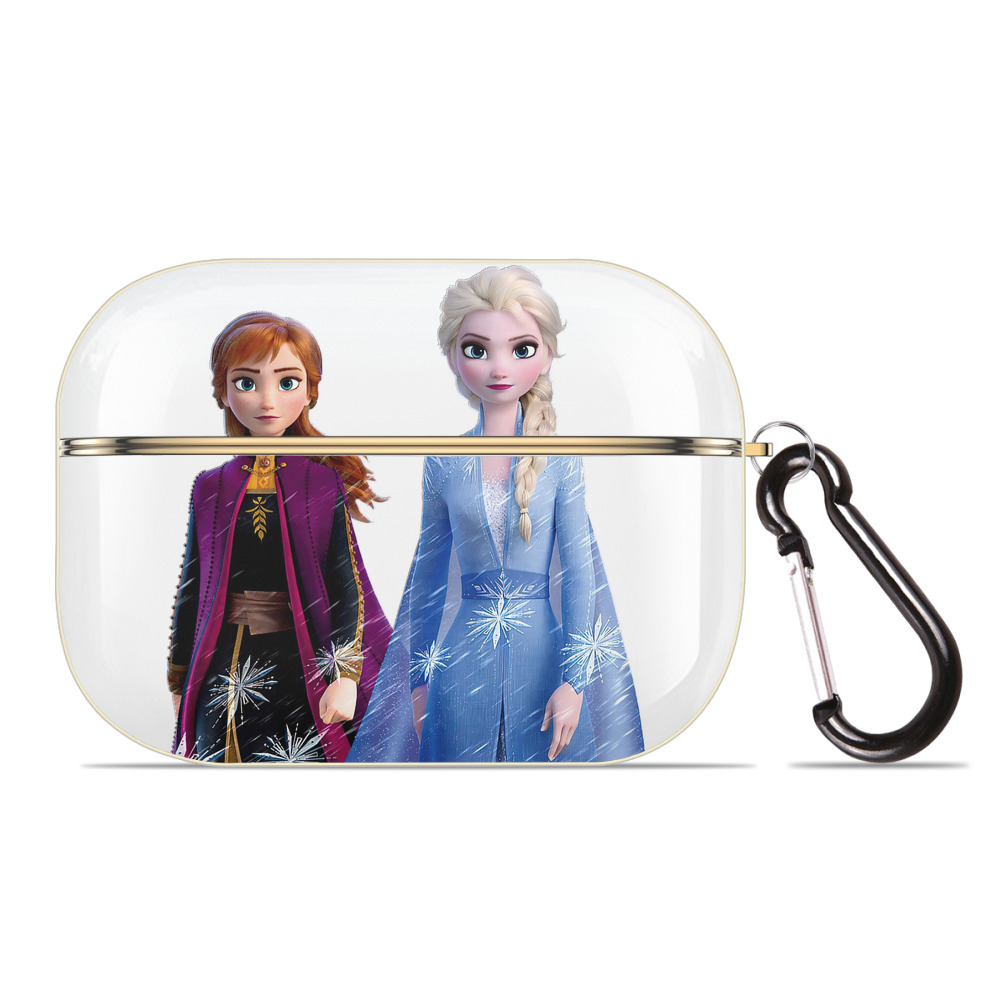 （画像用） アナと雪の女王 アンナ エルサ Frozen Anna Elsa 【AirPods Pro用】ハードシェル保護ケース｜耐衝撃・防指紋・カラビナ付き商品仕様