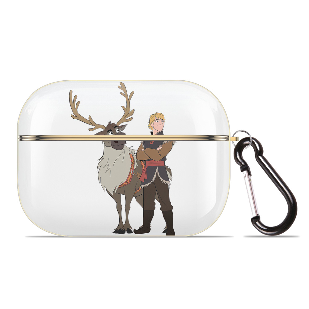 （画像用） アナと雪の女王 アンナ エルサ Frozen Anna Elsa 【AirPods Pro用】ハードシェル保護ケース｜耐衝撃・防指紋・カラビナ付き商品仕様