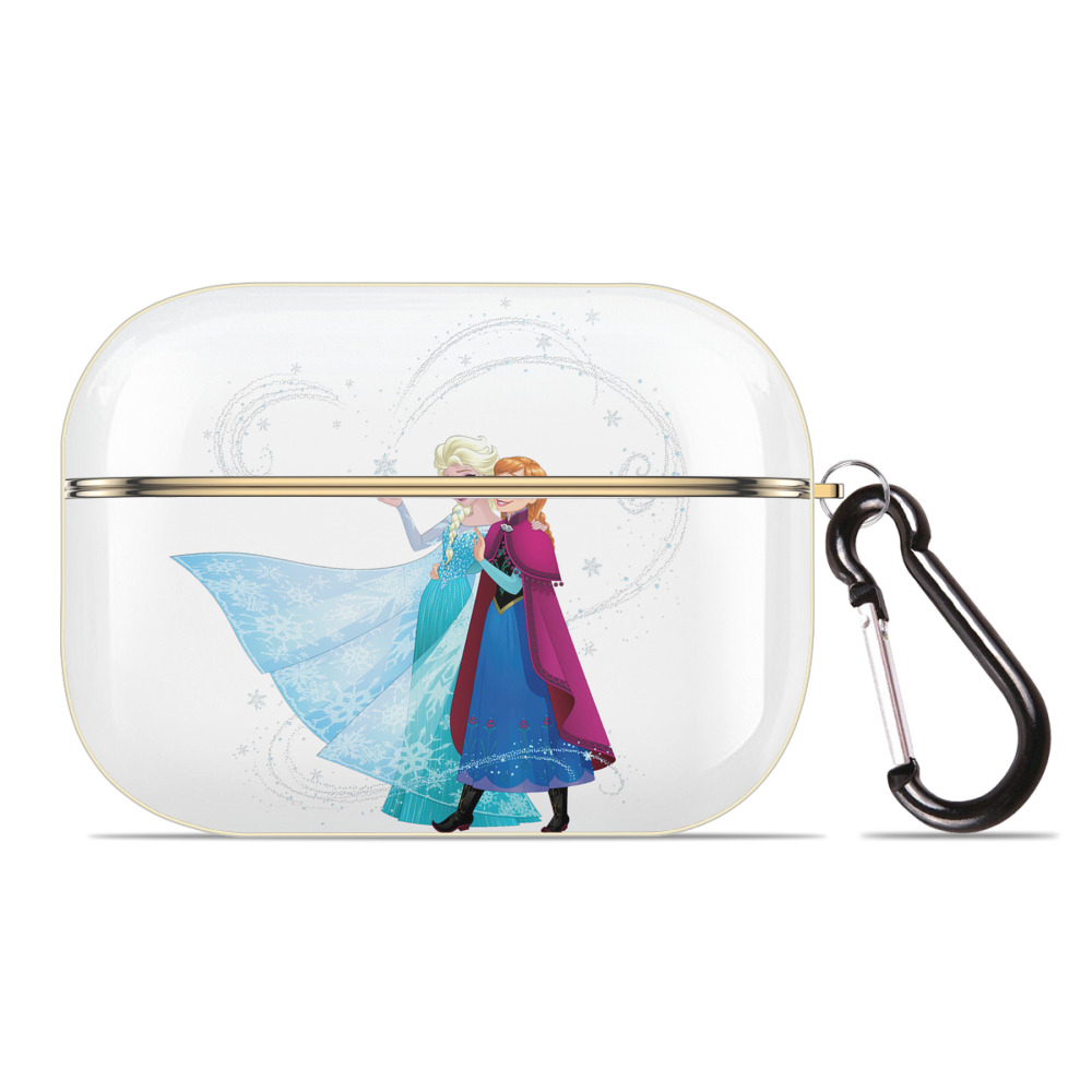 （画像用） アナと雪の女王 アンナ エルサ Frozen Anna Elsa 【AirPods Pro用】ハードシェル保護ケース｜耐衝撃・防指紋・カラビナ付き商品仕様