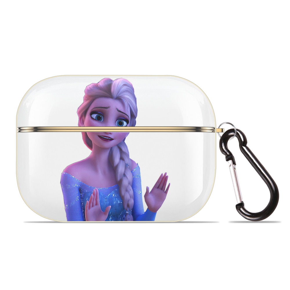 （画像用） アナと雪の女王 アンナ エルサ Frozen Anna Elsa 【AirPods Pro用】ハードシェル保護ケース｜耐衝撃・防指紋・カラビナ付き商品仕様