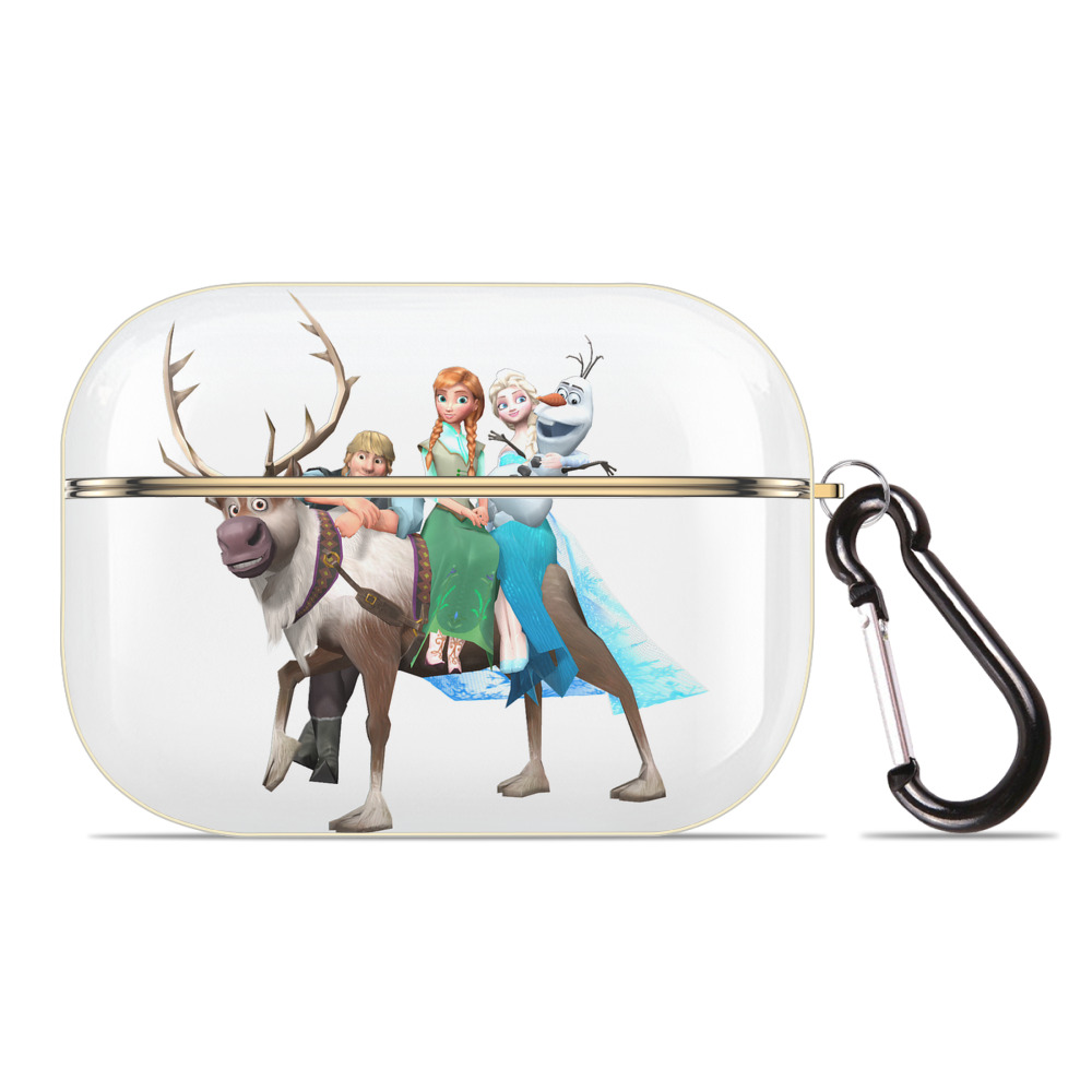 （画像用） アナと雪の女王 アンナ エルサ Frozen Anna Elsa 【AirPods Pro用】ハードシェル保護ケース｜耐衝撃・防指紋・カラビナ付き商品仕様
