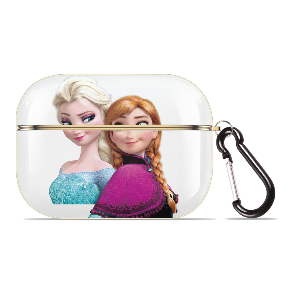 （画像用） アナと雪の女王 アンナ エルサ Frozen Anna Elsa 【AirPods Pro用】ハードシェル保護ケース｜耐衝撃・防指紋・カラビナ付き商品仕様