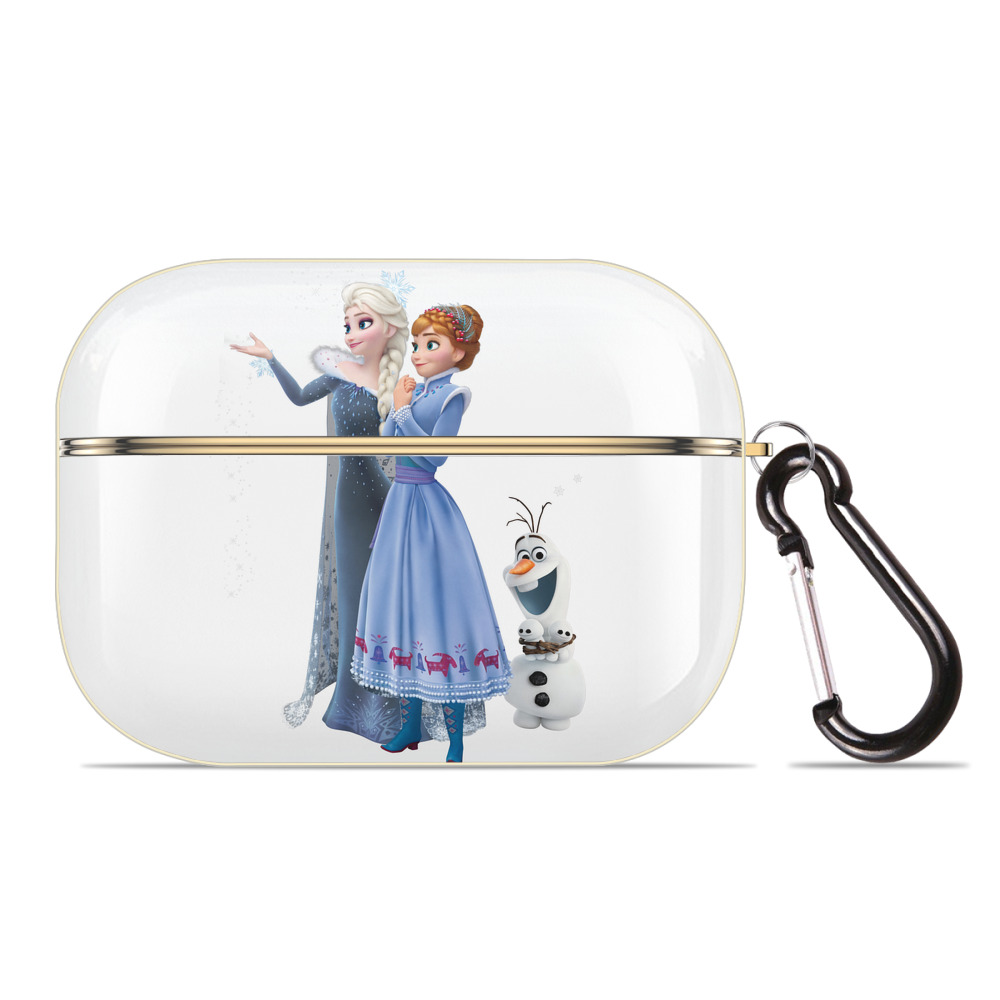 （画像用） アナと雪の女王 アンナ エルサ Frozen Anna Elsa 【AirPods Pro用】ハードシェル保護ケース｜耐衝撃・防指紋・カラビナ付き商品仕様