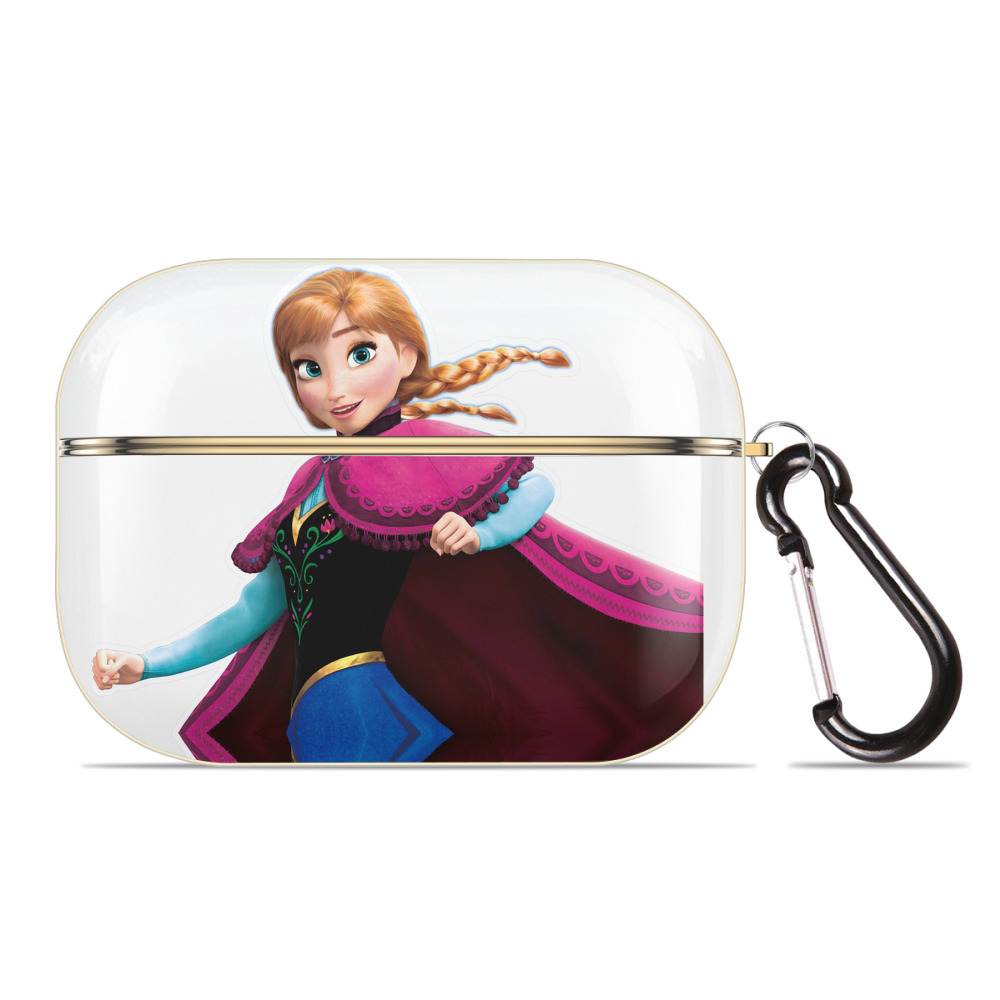 （画像用） アナと雪の女王 アンナ エルサ Frozen Anna Elsa 【AirPods Pro用】ハードシェル保護ケース｜耐衝撃・防指紋・カラビナ付き商品仕様