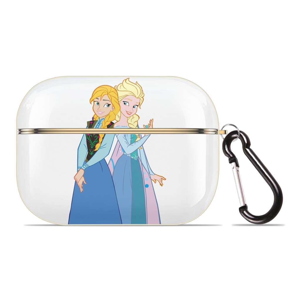 （画像用） アナと雪の女王 アンナ エルサ Frozen Anna Elsa 【AirPods Pro用】ハードシェル保護ケース｜耐衝撃・防指紋・カラビナ付き商品仕様
