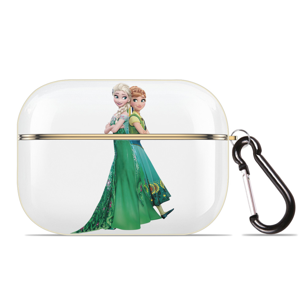 （画像用） アナと雪の女王 アンナ エルサ Frozen Anna Elsa 【AirPods Pro用】ハードシェル保護ケース｜耐衝撃・防指紋・カラビナ付き商品仕様