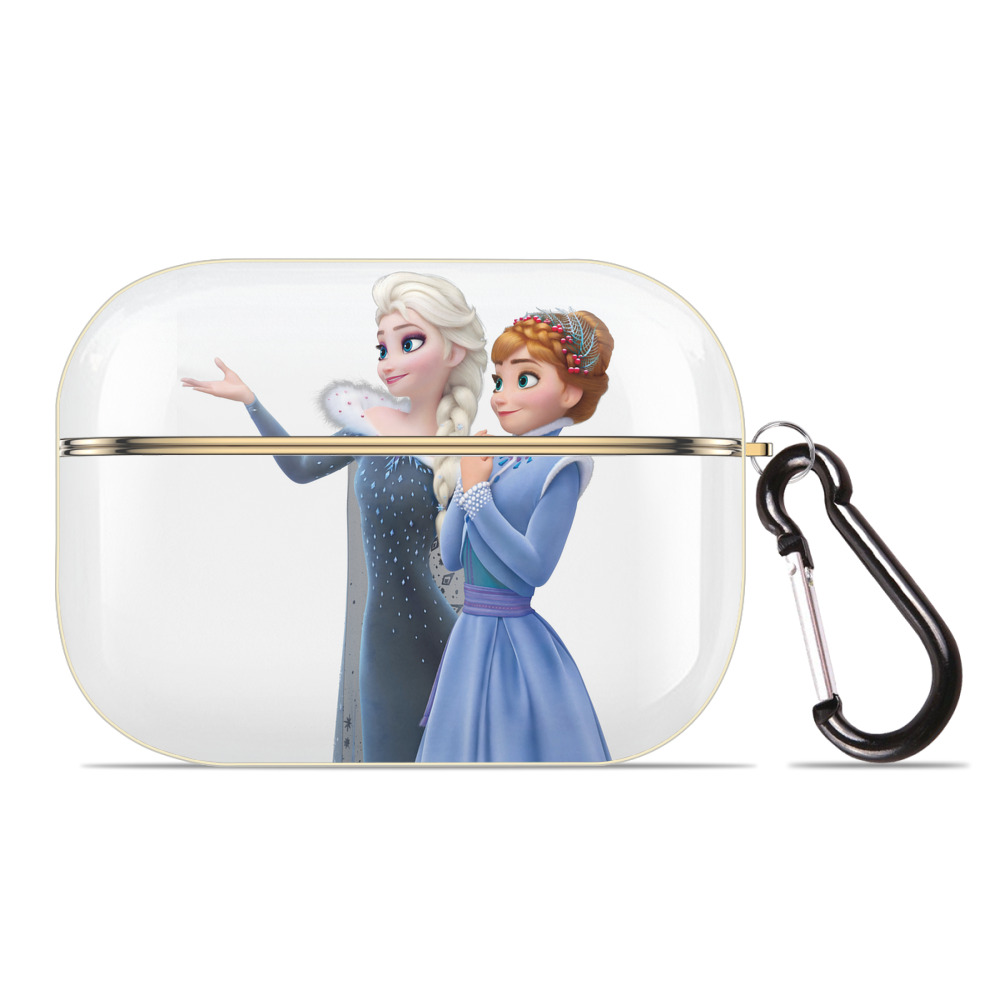 （画像用） アナと雪の女王 アンナ エルサ Frozen Anna Elsa 【AirPods Pro用】ハードシェル保護ケース｜耐衝撃・防指紋・カラビナ付き商品仕様