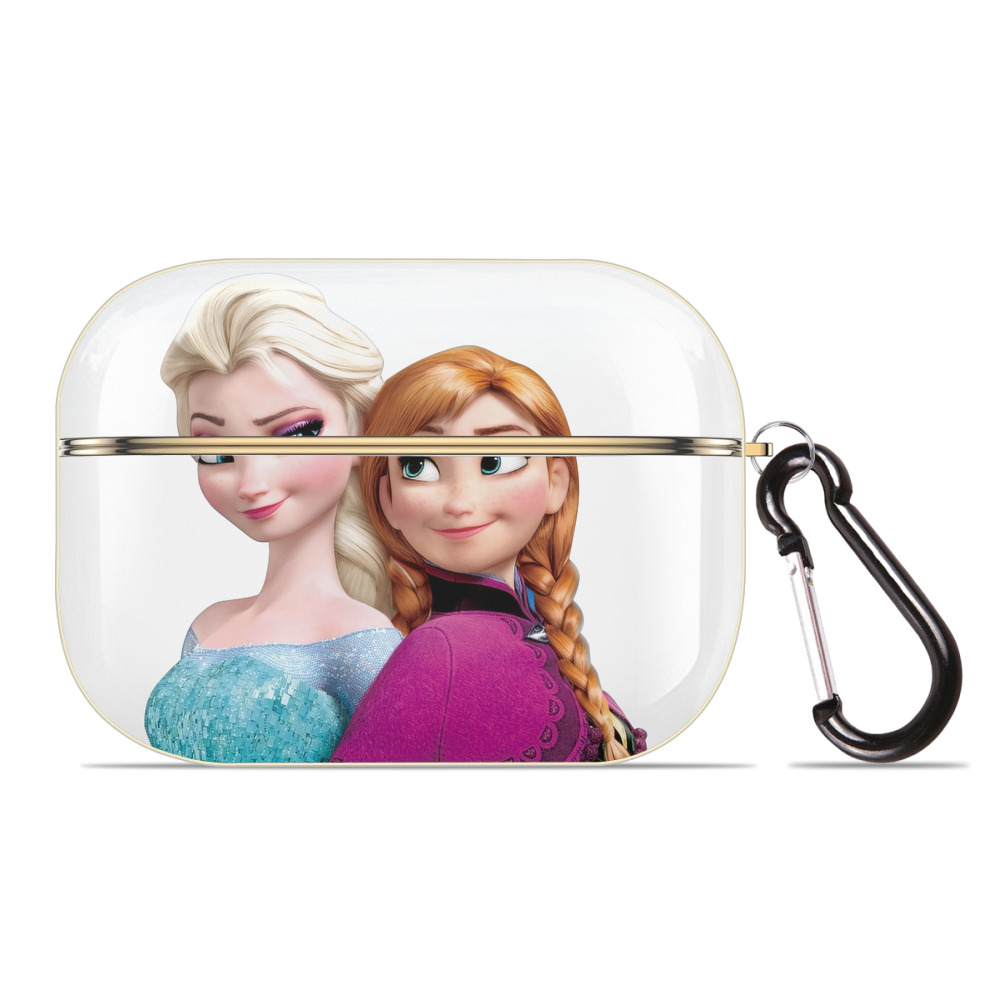 （画像用） アナと雪の女王 アンナ エルサ Frozen Anna Elsa 【AirPods Pro用】ハードシェル保護ケース｜耐衝撃・防指紋・カラビナ付き商品仕様