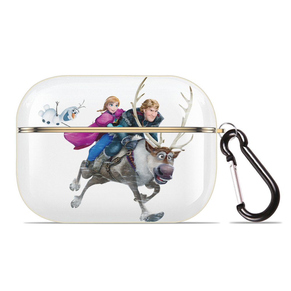 （画像用） アナと雪の女王 アンナ エルサ Frozen Anna Elsa 【AirPods Pro用】ハードシェル保護ケース｜耐衝撃・防指紋・カラビナ付き商品仕様